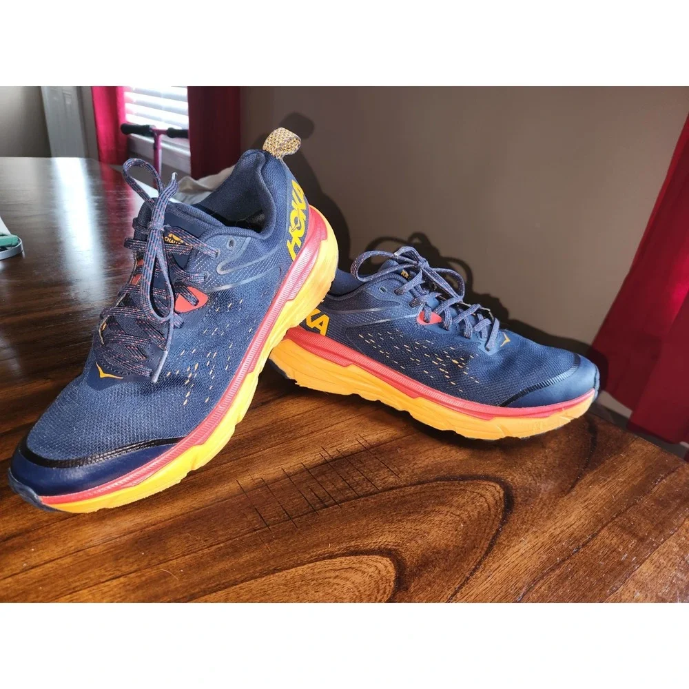 Sz 8D Mens HOKA ONE Challenger ATR 6 Outer Space Radient Yellow Running Shoes